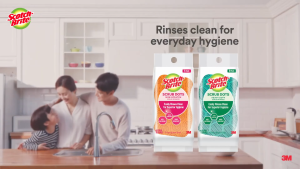 SCOTCH-BRITE SCRUB DOTS แผ่นใยขัดฟองน้ำสครับดอท สำหรับงานขัดล้างทั่วไป (สีเขียว)