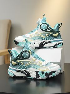 Flagship Childrens Basketball Shoes Anti-slip Leather Surface Running Sports Shoes for Boys And Girls Comfortable Breathable