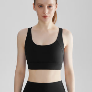 Annie-Sport Sports Bra Women Korean Style Plus Size Quick-drying High-strength Sport Bra Running Fitness Shockproof One-piece Fixed Cup High Support Yoga Bra