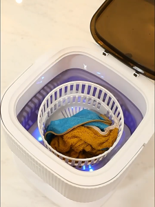 Automatic Portable Washing Machine With Dryer 13L Foldable Blue Light Sterilization Mini Washing Machine With Spin Dryer