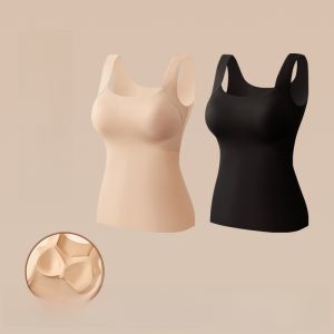 Miiow | Warm Fleece Lined Vest Womens Integrated Autumn Winter Style 2025 Seamless Base Layer Skin Nourishing Underwear Top