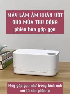 Máy Làm Ấm Khăn Ướt Gấp Gọn Sưởi Khoá Ẩm 24h 10W Automatik Du Lịch Di Động 3 Mức Nhiệt Độ 55 60 65 Độ PP Silicon An Toàn