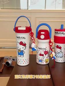 XW | X&W HelloKitty Classic Series Thermos Cup Leak-proof Thermal Mug Stainless Steel Coffee Milk Tumbler Portable Outdoor Drink Cups