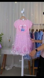 Gaun Perempuan Elsa Princess: Pakaian Anak Usia 2-8 Tahun