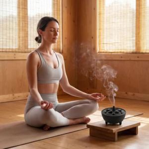Chậu Đốt Trầm Bằng Gang Đựng Cây Xô Thơm Dùng Cho Nghi Lễ Yoga Trang Trí Bàn Theo Phong Cách Bohemian Chất Liệu Kim Loại Không Mùi.