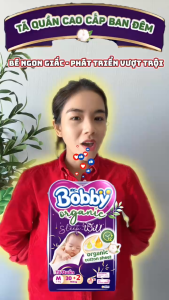 Bộ Đôi 2 Bịch Tã Quần Ban Ngày Và Ban Đêm - Bobby Organic Sleepwell Chứa Sợi Cotton Tự Nhiên - Thanh Ngân Store