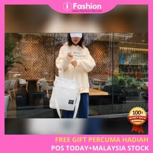 iFASHION 1163 Women Cute Canvas Tote Shoulder Crossbody Sling Messenger Bag Wanita Korean Beg Kanvas Besar Beruang Zip