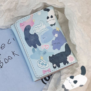 Cute Short Style Japanese Design Wallet for Women Multi-Card Slot Coin Purse Integrated Money Clip Youth Fashion PU Leather