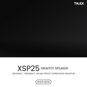TYLEX XSP25 Wireless Bluetooth Speaker With Super Bass Radiator AUX FM Radio Micro Sd USB