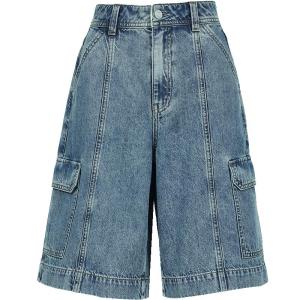 ONLY | Summer New Unique Work Style Pockets High Waist Shorts White Jeans