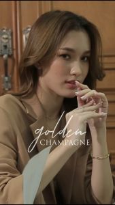 Mizuchol - แหวนเงินแท้ชุบทองคำแท้ ประดับหินไหมทองแท้ Golden Champagne Ring