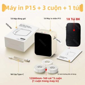 Máy In Nhiệt Không Dây Bluetooth Marklife P15 Máy Dán Nhãn Mini Di Động Tương Tự Như Máy Dán Nhãn D11 D110 D101 Với Chức Năng Nạp Giấy Tự Động