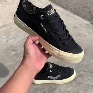 (COD) Sepatu Ventela X Evil Black Low Natural - Sepatu Casual Shoes Size 36-44