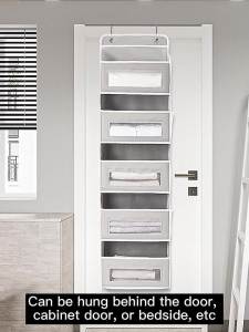 Giá Để Đồ Treo Tường 5 Tầng Thân Thiện Với Môi Trường Chống Đổ Nhiều Ngăn Dung Tích Lớn Dùng Cho Phòng Ngủ Phòng Tắm Phía Sau Cửa Gắn Tường