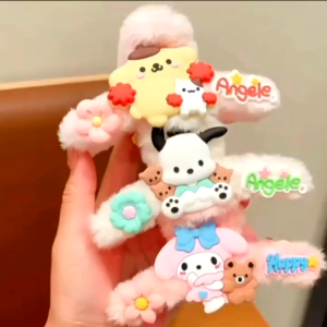 11cm Sanrio Plush Hair Clip Cute Cartoon Hair Claw Hair Accessories