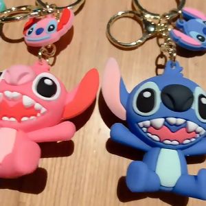 Gantungan Kunci Stitch Biru Pink: Stylish & Praktis