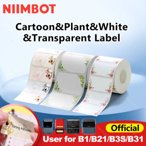 NIIMBOT B21 B1 Mini Portable Printer 1 Roll Waterproof Color Sticker Self-adhesive Cartoon Pattern Tag Paper For B1/B21/B203/B3S