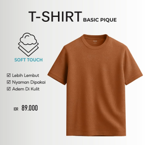 Aerostreet T Shirt Pique Abner Terracotta Kaos T Shirt KBAAA