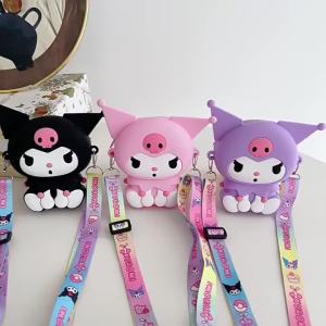 Sanrio | Kuromi Coin Purse Cartoon Silicone Bag Accessory Bag Travel Carrying Bag