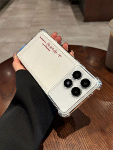 Redmi K90/80 Phone Case Supreme Edition Thickened Corner Airbag Anti-fall Transparent Protective Cover Note14 National Style 13 Calligraphy