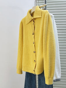 QINGNAER | Lazy Warm Multi-match Yellow Knitted Cardigan