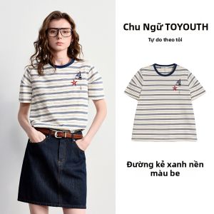Toyouth | Áo Thun Sọc Nautical Phù Hợp Cho Phụ Nữ