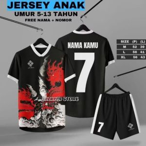 FREE REQUES NAMA NOMOR PUNGGUNG JERSEY ANAK ANAK PRIA WANITA BAJU CELANA OLAHRAGA FUTSAL DAN BOLA