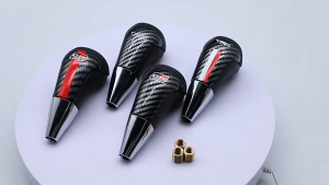 Car Shift Knob GR TRD Sports Car Carbon Fibe Leather Gear Shift Lever Automatic Car Universal