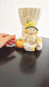 Lenox ceramic harvest scarecrow vase
