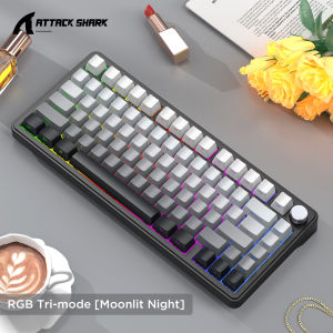ATTACK SHARK | ATTACK SHARK X85 & X85Pro Wireless Mechanical Gaming Keyboard 75% Layout Hot Swappable RGB Bluetooth PBT Gasket Design