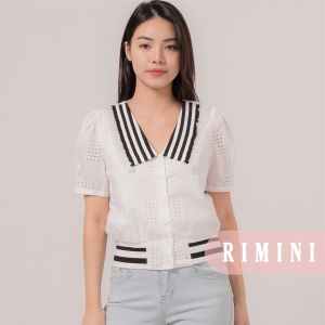 RIMINI - Atasan Wanita Blouse Holiday Puff Kerah Ruffle Jumbo - Tierra Top 85720