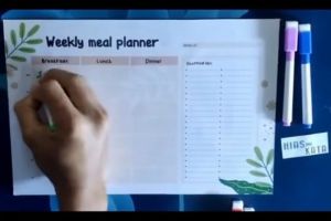 magnetic planner weekly monthly meal notes magetik planner tempel kulkas