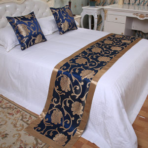 Bed Runner Bed Runner High-End Luxury Hotel Guesthouse Home New Chinese Style Model Room Pure Color Bed Towel Bedspread