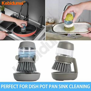 Kebigumei làm sạch nhà bếp brushe chổi cọ bát đĩa bóng dụng cụ rửa rửa nhà bếp chà bàn chải với chủ khay nhỏ giọt để rửa bát đĩa/chậu
