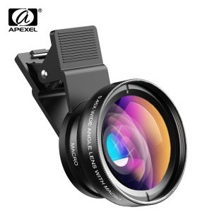 apexel | APEXEL Professional Phone camera lens 12.5x Macro Camera Photo HD 0.45x Super Wide Angle Lens For Samsung iPhone all smartphones