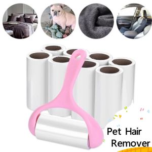 Pet Fur Cleaner Hair Pet Mucilaginator Sticky Fur Cleaner Hair Roller with Cover Clothes Cleaning Dust Removal Strong Sticky Reusable