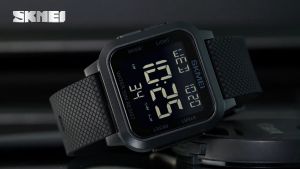 Jam Tangan Digital Pria Skmei Stopwatch Tahan Air 5 Bar Olahraga LED Belakang Multifungsi - 1894