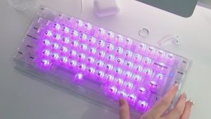 XINMENG X75 RGB Mechanical Keyboard - คีบอร์ดเกมมิ่งโปร่งใส คีย์บอร์ดเชิงกลแบบมีสาย แป้นพิมพ์คอม
