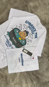 KAOS NEXTIME TSHIRT NEXTIME KAOS PRIA BAJU PRIA KAOS KATUN KAOS OVERSIZE KAOS PRIA EMBRACE PUTIH