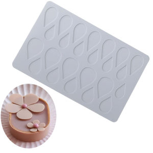 DIY การออกแบบกลีบ Sugar Craft แผ่นซิลิโคนลูกไม้ซิลิโคน Fondant แม่พิมพ์ช็อกโกแลตชิปขนมตกแต่งเครื่องมือ