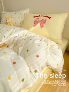 Kiss Dear | 100% Cotton Double Layer Bedding Set 4 Pieces