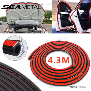 SEAMETAL Rubber Car Door Weather Seal Strip 430cm D-Shape Weatherstrip for Door/Hood/Trunk Soundproof Waterproof Sealing Strip