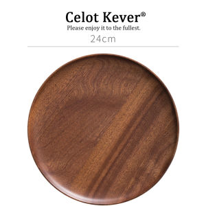 Luxurious Real Ebony Wood Round Plate