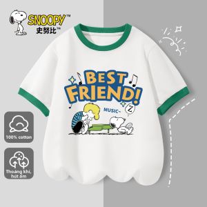 Snoopy | Áo Thun Tay Ngắn Cotton Sơ Mi Nam Mùa Hè