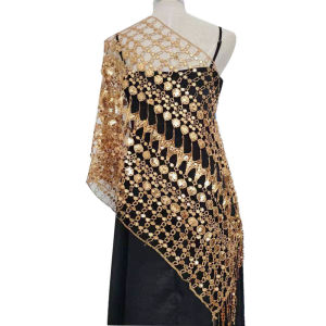 6 Colors Sequin Glitter Evening Dress Shawl Women Gold Black Boleros Shrugs Wraps Bridal Bridesmaid Wedding Shawl Bolero Cape