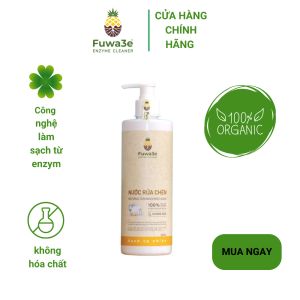 Nước rửa chén sinh học Fuwa3E chai 500ml nước rửa chén hữu cơ an toàn cho da nhạy cảm da tay em bé an toàn khi rửa bình sữa dụng cụ ăn cho bé