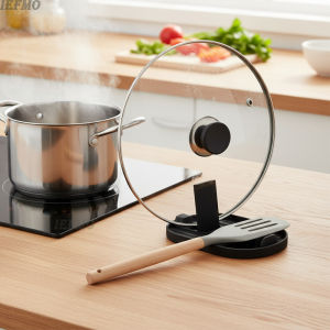 1/2 ชิ้นสไตล์นอร์ดิกหม้อฝาปิดพลั่วชั้นเก็บปฏิบัติทนความร้อนมัลติฟังก์ชั่อุปกรณ์ครัวลื่น