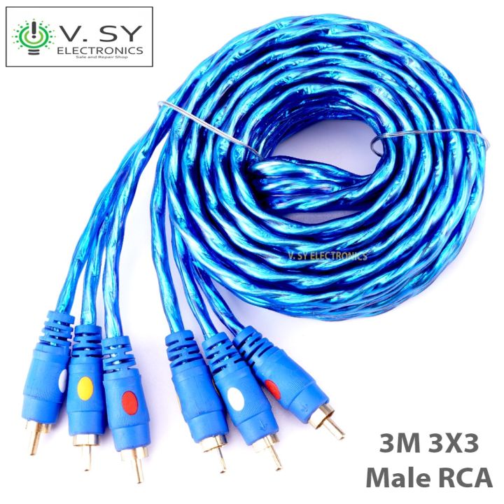 Heavy Duty Male RCA to Male RCA Jack Lazada PH