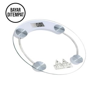 GKO Timbangan Badan Digital Kaca Transparan Portable Kapasitas 180Kg Personal Body Weight Scale Akurat Dewasa Best Seller COD Promo Murah