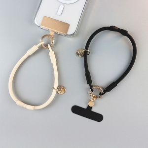 Liquid Silicone Phone Lanyard Butterfly Knot Wristband Ring Pendant Elegant Anti-Lost Womens High-End Mobile Phone Chain